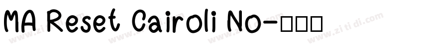 MA Reset Cairoli No字体转换